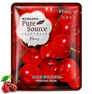 710860 IMAGES Pure Source Маска-салфетка для лица с вишней (увлажнение и свежесть), 40г