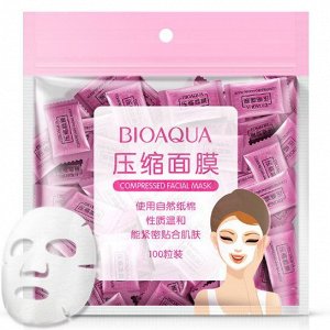 BIOAQUA Compressed Facial Mask Прессованная маска-салфетка для лица, 100г/100шт