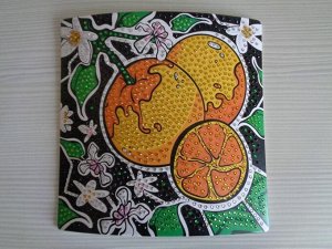 СИМА-ЛЕНД Origami. Арт-терапия. Алмазные узоры. &quot;Сочный апельсин&quot; 20х20 см
