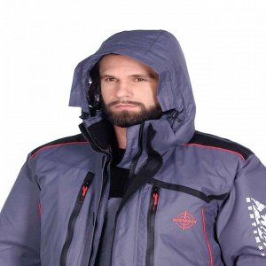 DECATHLON Костюм зимний Поплавок Siberia Floating цвет Серый/Черный ткань Breathable HUNTSMAN