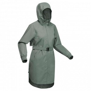 DECATHLON Куртка водонепроницаемая длинная для походов на природе женская Raincut Long QUECHUA