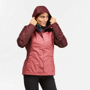 Куртка непромокаемая для горных походов MH100 женская красная QUECHUA