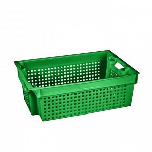 Ящик пластиковый, 102-1П, 60х40х20см, зеленый