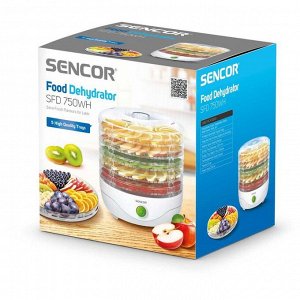 Сушилка для овощей и фруктов Sencor SFD 750WH, 250 Вт, 5 ярусов, белая