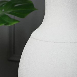 Ваза напольная "Юлия" кожа, белая , керамика, 65 см