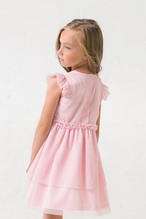 Платье(Весна-Лето)+girls (персиково-розовый к285)