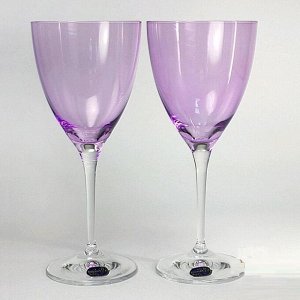 Набор бокалов для вина 250 мл, 2 шт, цвет фиолетовый