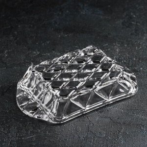 Маслёнка стеклянная Доляна «Венеция», 17,5*10,5*6,5 см