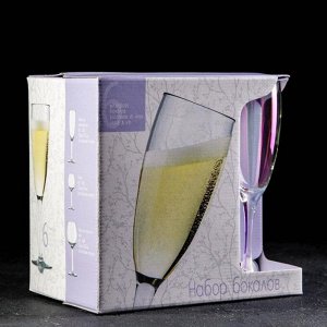 Набор бокалов для шампанского «Радуга», 170 мл, 6 шт