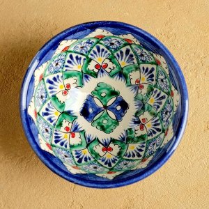 Пиала чайная Риштанская Керамика «Узоры», 200 мл, d=11 см, МИКС