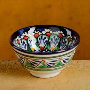 Пиала узбекская Риштанская Керамика «Узоры», 120 мл, d=9.5 см, МИКС
