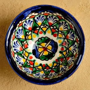 Пиала узбекская Риштанская Керамика «Узоры», 120 мл, d=9.5 см, МИКС