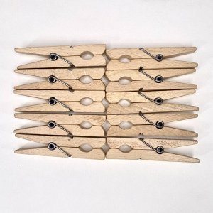 Прищепки деревянные 20 шт в упаковке