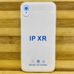 Силиконовый чехол IP XR (усиленный, прозрачный, глянцевый)