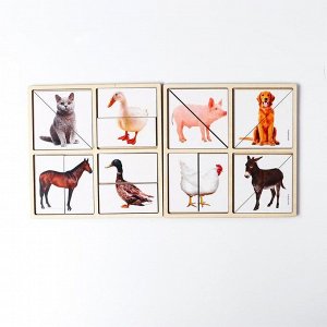 Лесная мастерская Картинки-половинки «Домашние животные»