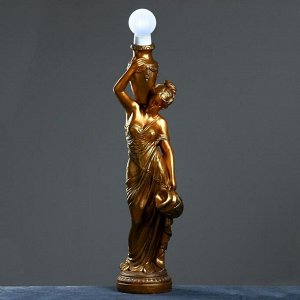 Лампа интерьерная "Девушка с кувшином" бронза 145см