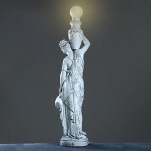 Лампа интерьерная "Девушка с кувшином" серый камень  145см