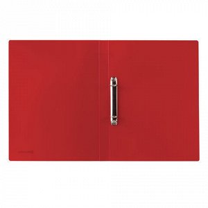 Папка на 2 кольцах BRAUBERG "Office", 25 мм, красная, до 170 листов, 0,5 мм, 227496
