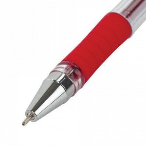 Ручка шариковая масляная с грипом BRAUBERG "Model-XL" ORIGINAL, КРАСНАЯ, узел 0,7 мм, линия письма 0,35 мм, 143244
