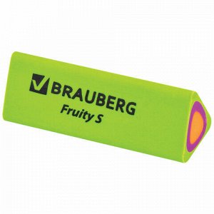 Ластик BRAUBERG "Fruity S", 44х15х15 мм, цвет ассорти, треугольный, 228713
