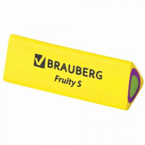 Ластик BRAUBERG "Fruity S", 44х15х15 мм, цвет ассорти, треугольный, 228713