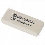 Ластик BRAUBERG &quot;Ultra Square&quot;, 50х20х9 мм, белый, натуральный каучук, 228709