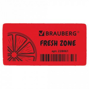 Ластик BRAUBERG "Fresh Zone", 40х20х10 мм, цвет ассорти, прямоугольный, 228061