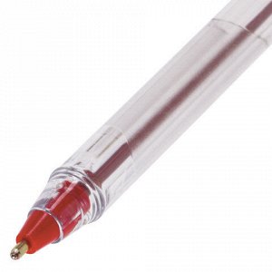 Ручка шариковая масляная BRAUBERG "Extra Glide", КРАСНАЯ, трехгранная, узел 1 мм, линия письма 0,5 мм, 142136
