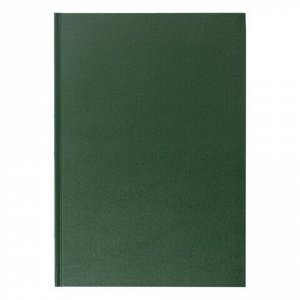 Книга учета 96 л., клетка, твердая, бумвинил, блок офсет, А4 200х290 мм, BRAUBERG, зеленая, 130222