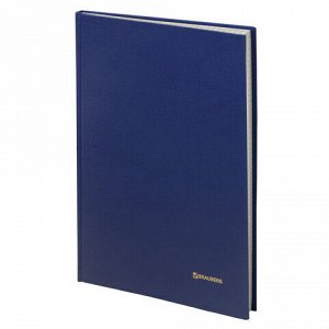Книга учета клетка 144л твердая бумвинил BRAUBERG синяя 130226