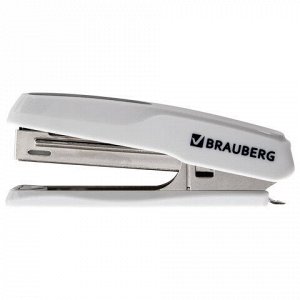 Степлер №10 BRAUBERG "Extra", до 20 листов, антистеплер, серый, 229083