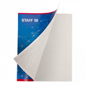 Тетрадь 40 листов А5, STAFF, клетка, офсет №2 ЭКОНОМ, обложка картон, "ЭКСКЛЮЗИВ", 402645