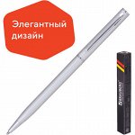 Ручка подарочная шариковая BRAUBERG &quot;Delicate Silver&quot;, корпус серебристый, узел 1 мм, линия письма 0,7 мм, синяя, 141401