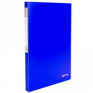 Папка с металлическим скоросшивателем и внутренним карманом BRAUBERG “Neon“, 16 мм, синяя, до 100 листов, 0,7 мм, 227467