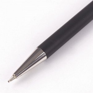 Ручка подарочная шариковая BRAUBERG "Trillo", СИНЯЯ, корпус черный с хромированными деталями, линия 0,5 мм, 143479