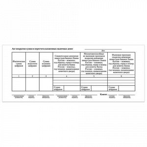 Бланк бухгалтерский, офсет, "Препроводительная ведомость денежной наличности", А5 (135х195 мм), СПАЙКА 100 шт., BRAUBERG, 130130