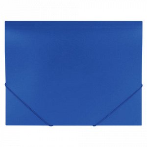 Папка на резинках BRAUBERG "Office", синяя, до 300 листов, 500 мкм, 227712