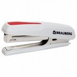 Степлер №10 BRAUBERG &quot;Extra&quot;, до 20 листов, антистеплер, серо-красный, 229082