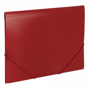Папка на резинках BRAUBERG “Contract“, красная, до 300 листов, 0,5 мм, бизнес-класс, 221798
