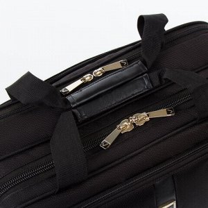 Сумка-портфель BRAUBERG с отделением для ноутбука 15-16&quot;, &quot;Business&quot;, 2 отделения, черная, 41х32х15 см, 240389