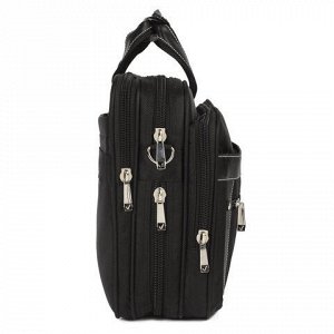 Сумка портфель BRAUBERG CARBON с отделением для ноутбука 15-16", 2 отделения, черная, 31х41х13 см, 240509
