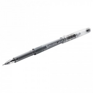 Ручка гелевая BRAUBERG DIAMOND, ЧЕРНАЯ, игольчатый узел 0,5 мм, линия письма 0,25 мм, 143379