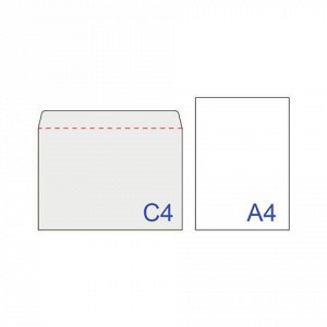 Конверты С4 (229х324 мм), отрывная лента, 100 г/м2, КОМПЛЕКТ 25 шт., BRAUBERG, 121852