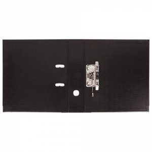 Папка-регистратор BRAUBERG "EXTRA", 75 мм, черная, двустороннее покрытие пластик, металлический уголок, 228570