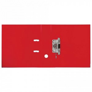Папка-регистратор BRAUBERG "EXTRA", 75 мм, красная, двустороннее покрытие пластик, металлический уголок, 228572