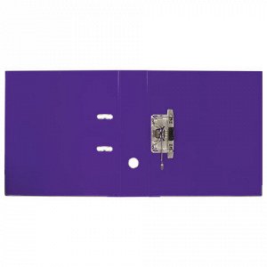 Папка-регистратор BRAUBERG "EXTRA", 75 мм, фиолетовая, двустороннее покрытие пластик, металлический уголок, 228577