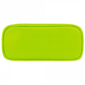 Пенал-косметичка BRAUBERG, мягкий, "KING SIZE NEON GREEN", 20х8х9 см, 229020