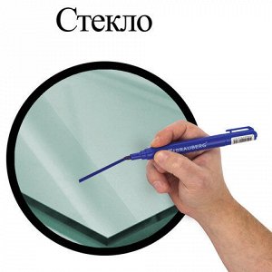 Маркеры перманентные BRAUBERG "Classic", НАБОР 4 ЦВЕТА, круглый наконечник, 3 мм, 150299