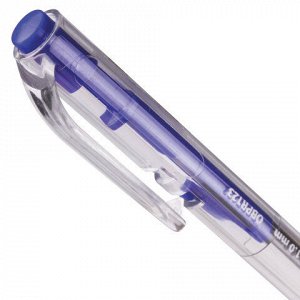 Ручка шариковая масляная автоматическая с грипом BRAUBERG &quot;Click&quot;, СИНЯЯ, узел 1 мм, линия письма 0,5 мм