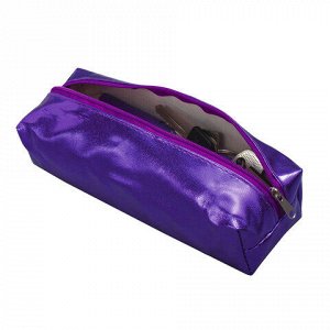 Пенал-косметичка BRAUBERG под искусственную кожу, "Винтаж", фиолетовый, 20х6х4 см, 226716